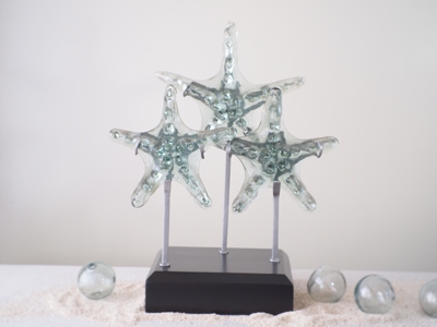 BG-319_Triple starfish on wooden base